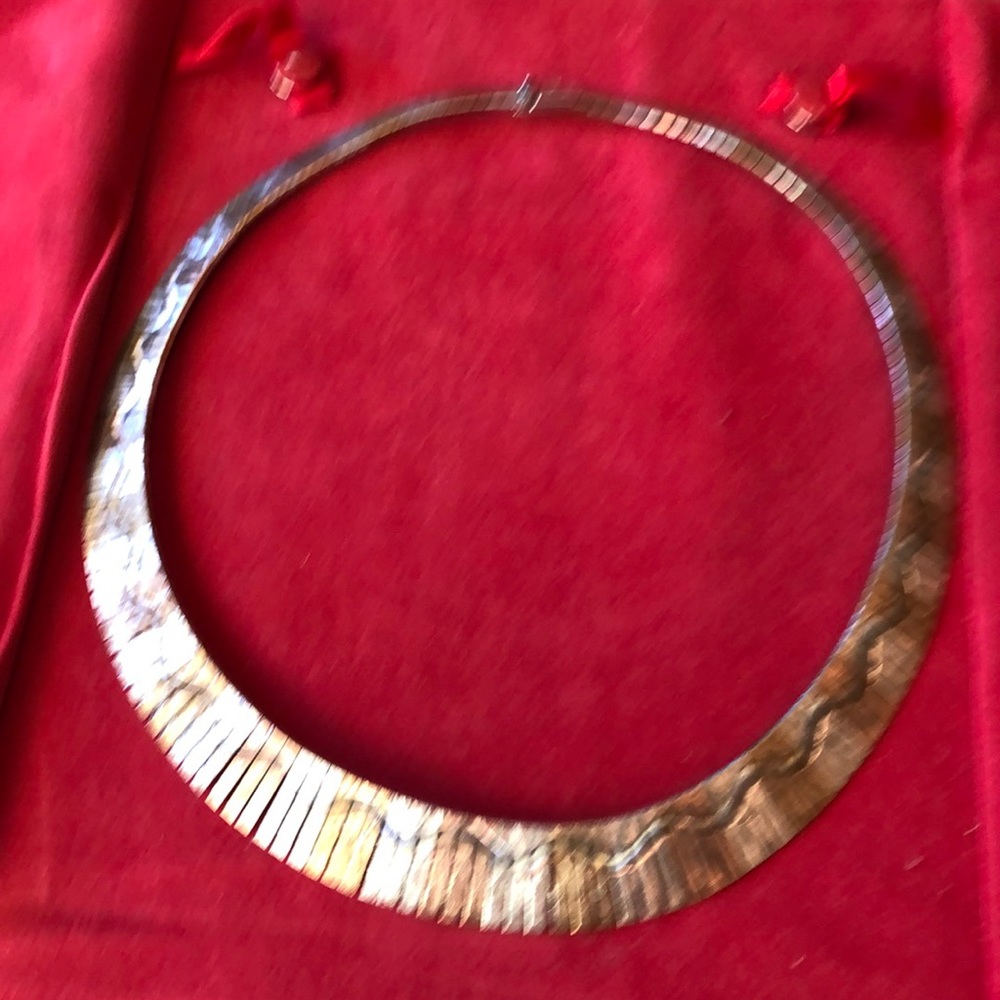 Vintage Italian Sterling Silver 16” CollarNecklace